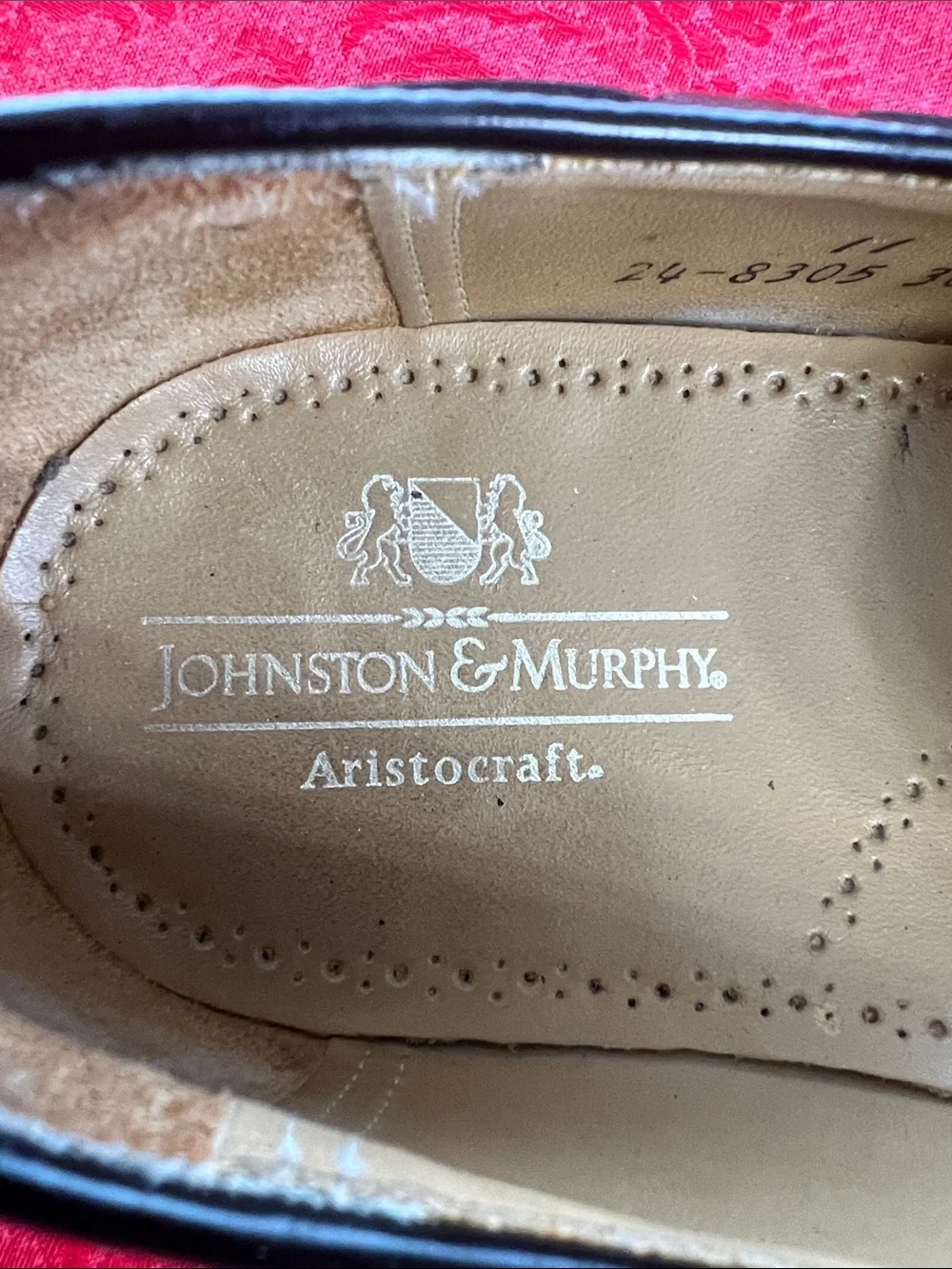 Johnston & Murphy Aristocraft Tassel Loafers Men's 11D Burgundy Leather Dress Sh
